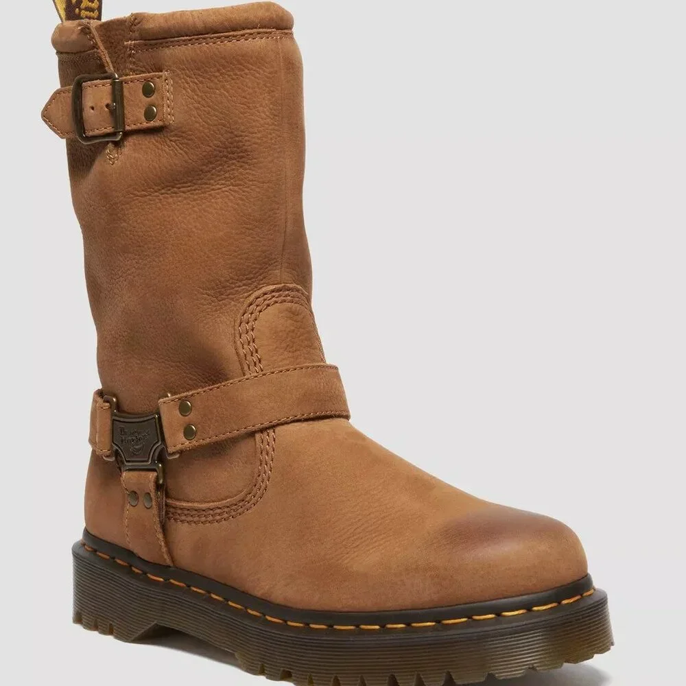 Dr Martens Women’s Aniston Hi Boots Desert Brown 4164420 Nubuck Size 8 NEW - Picture 12 of 16